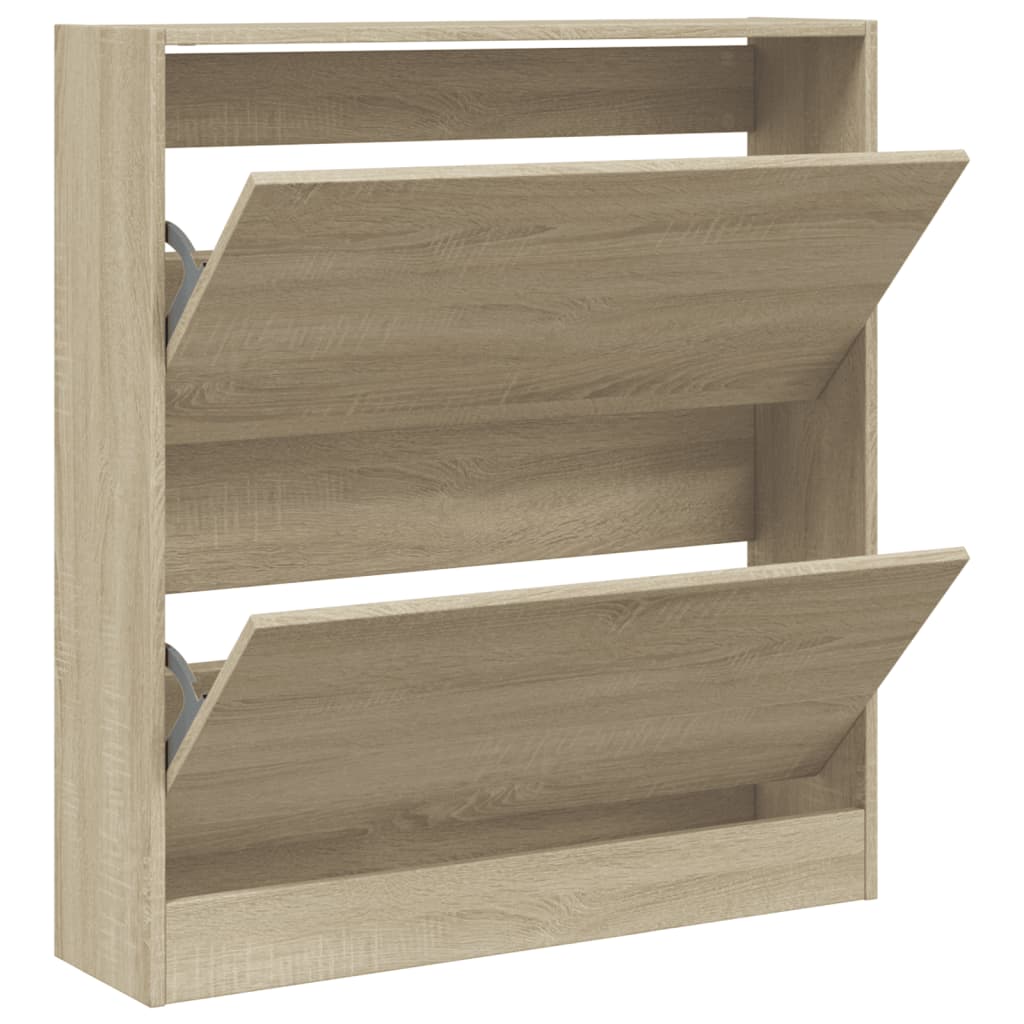 Scarpiera 80X21X87,5 Cm In Legno Multistrato Rovere Sonoma