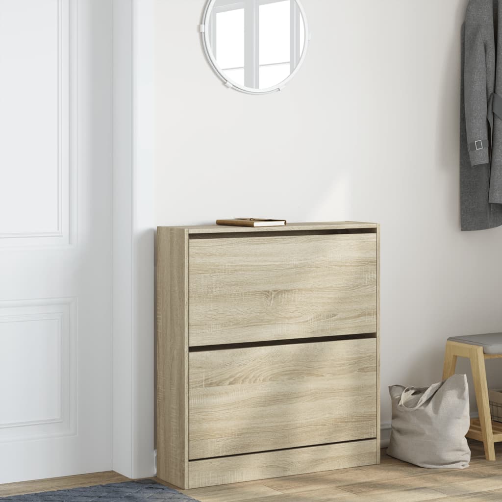 Scarpiera 80X21X87,5 Cm In Legno Multistrato Rovere Sonoma