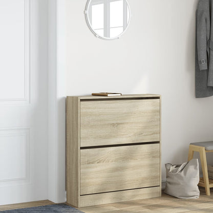 Scarpiera 80X21X87,5 Cm In Legno Multistrato Rovere Sonoma