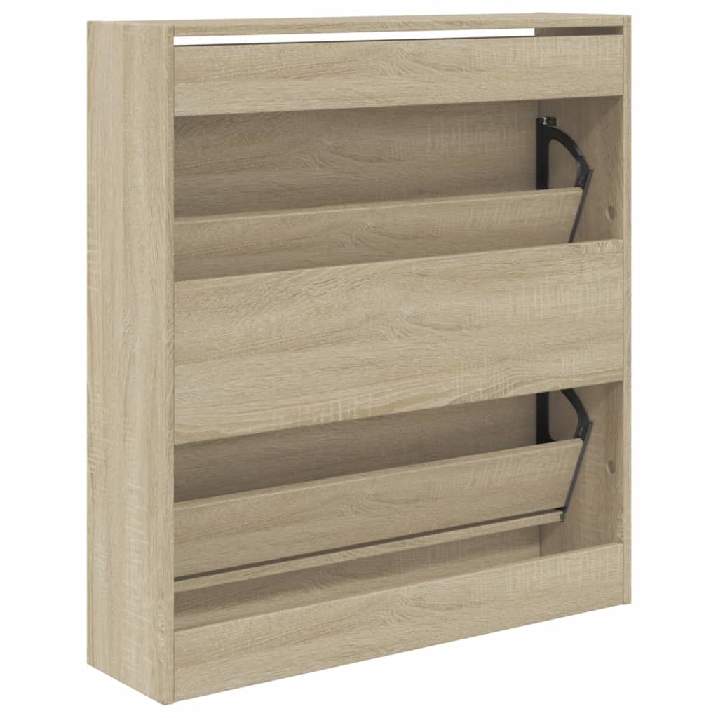 Scarpiera 80X21X87,5 Cm In Legno Multistrato Rovere Sonoma