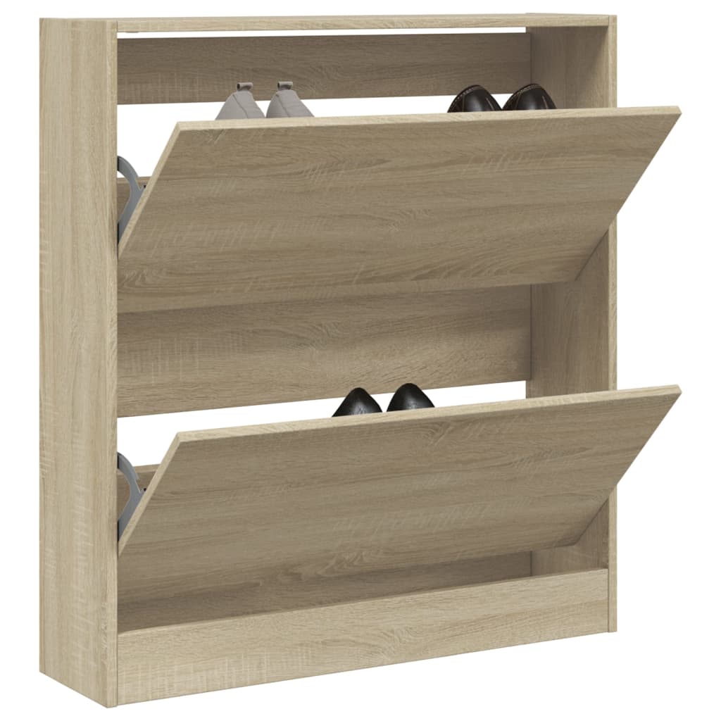Scarpiera 80X21X87,5 Cm In Legno Multistrato Rovere Sonoma