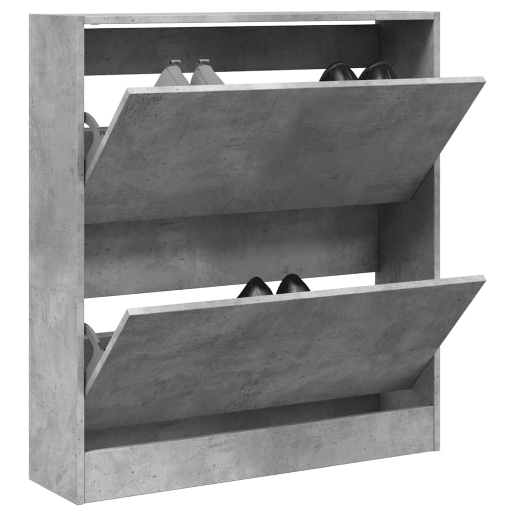Scarpiera 60X21X163,5 Cm In Legno Multistrato Grigio Cemento