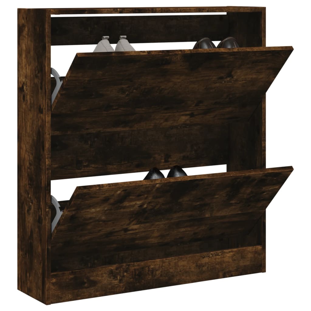 Scarpiera In Legno Multistrato Rovere Fumo