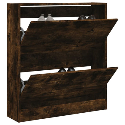 Scarpiera In Legno Multistrato Rovere Fumo