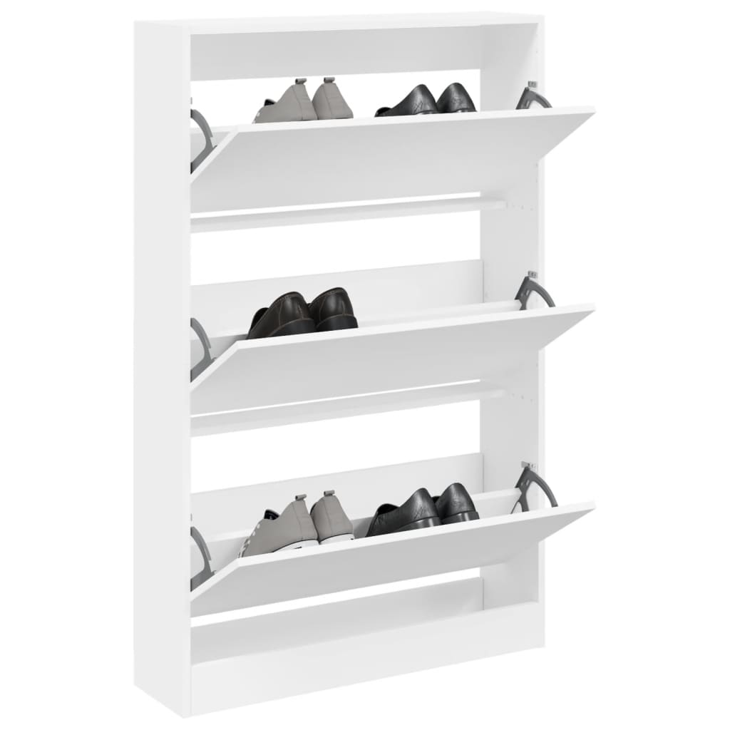 Scarpiera Bianca In Legno Multistrato Bianco