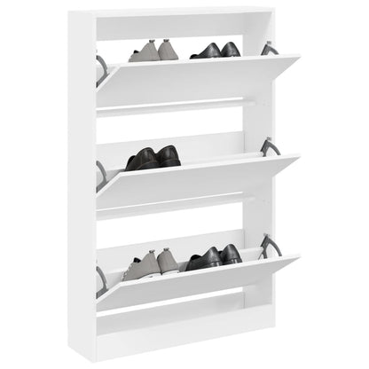 Scarpiera Bianca In Legno Multistrato Bianco