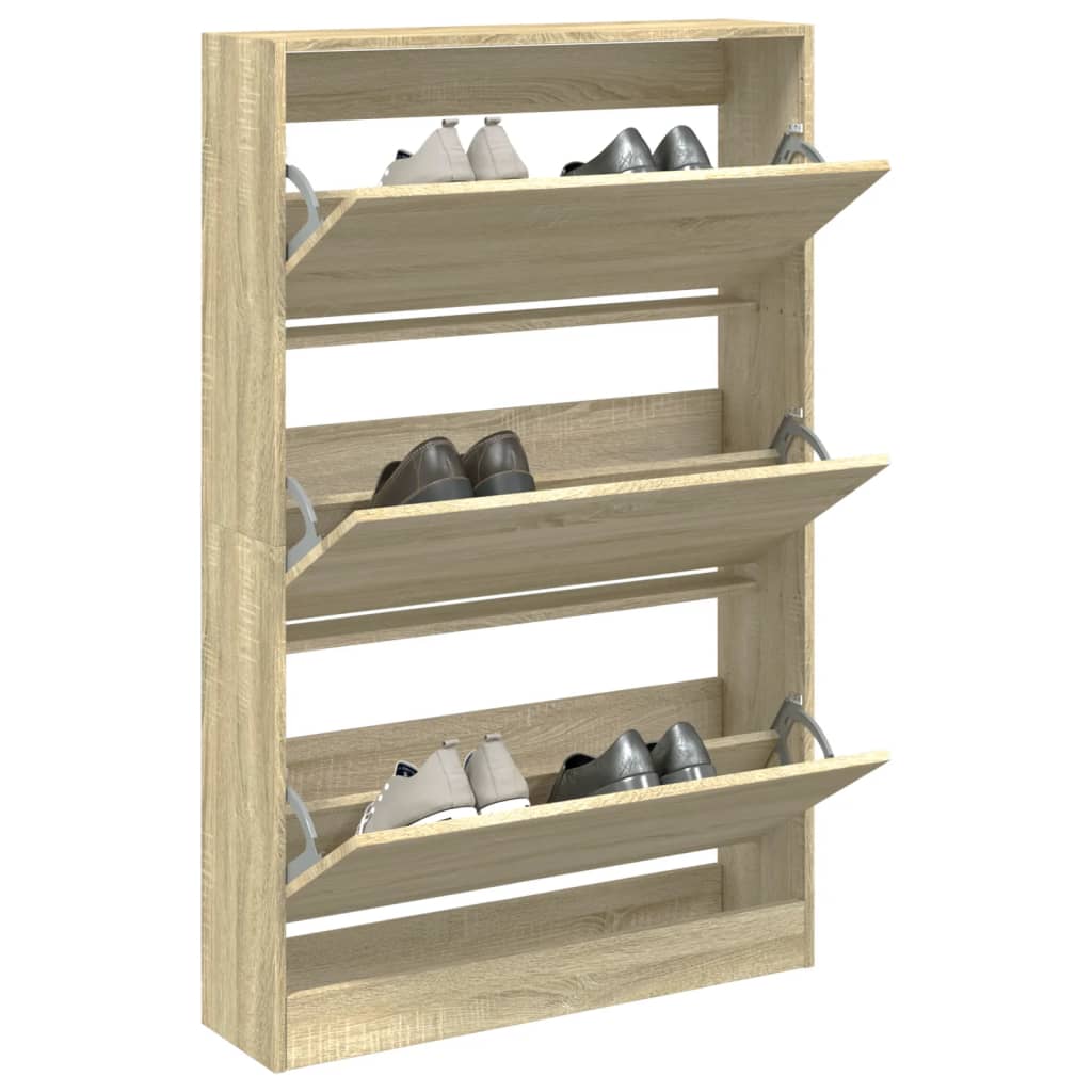 Scarpiera 80X21X87,5 Cm In Legno Multistrato Rovere Sonoma