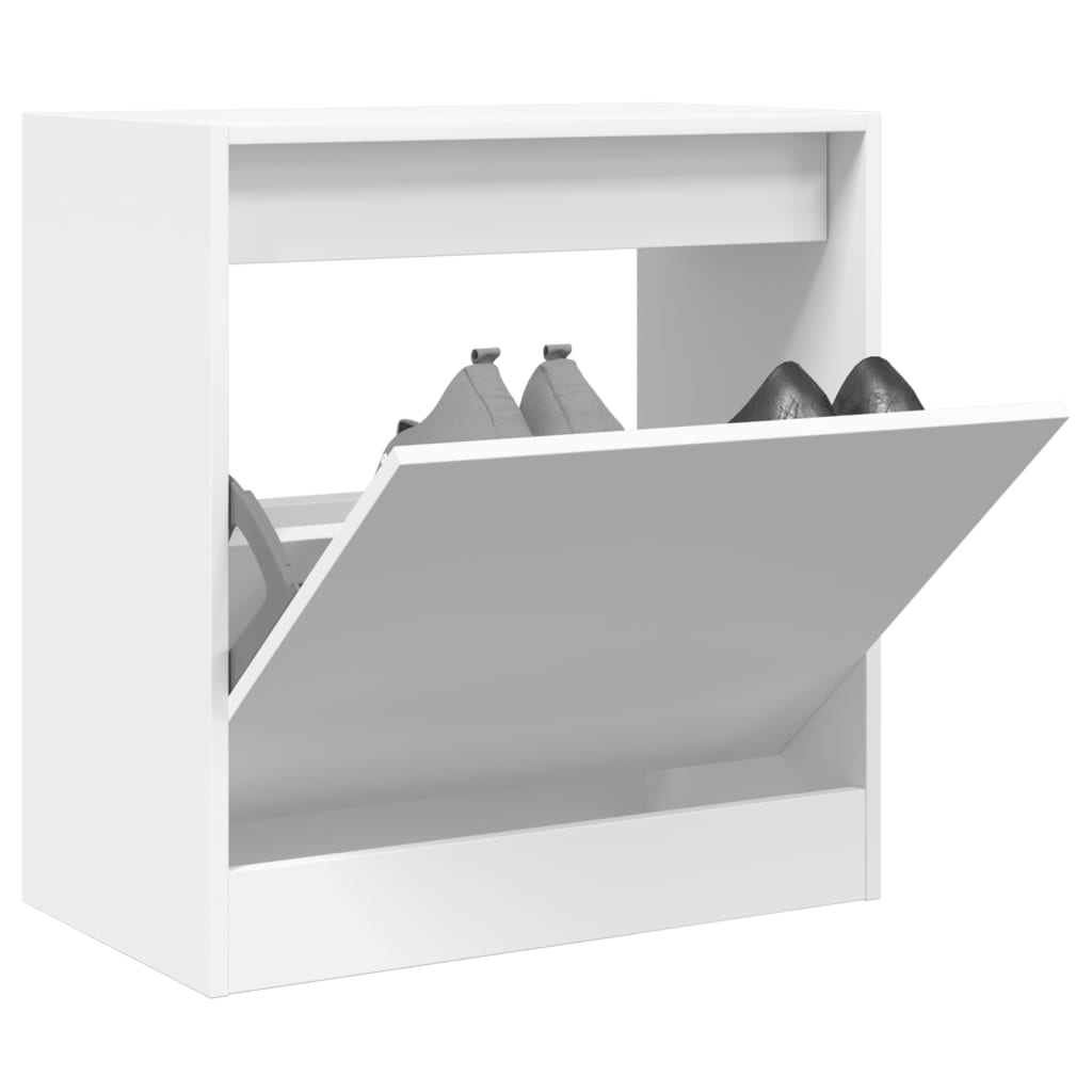 Scarpiera Bianca In Legno Multistrato Bianco