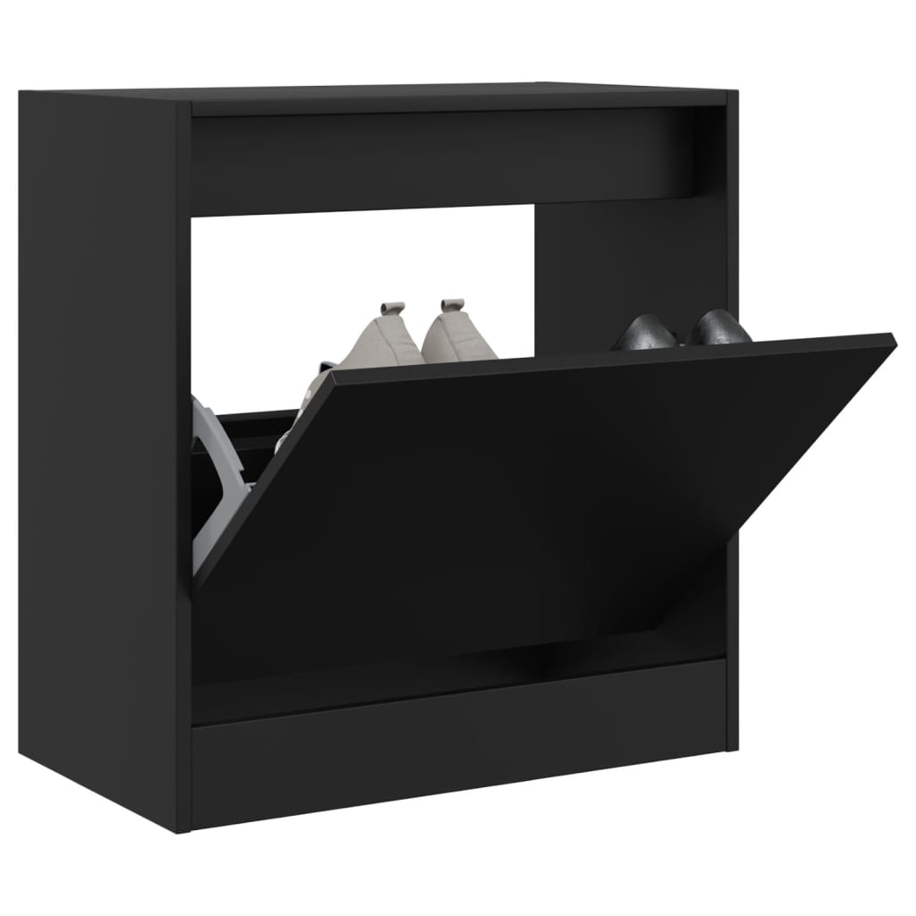Scarpiera Nera In Legno Multistrato Nero