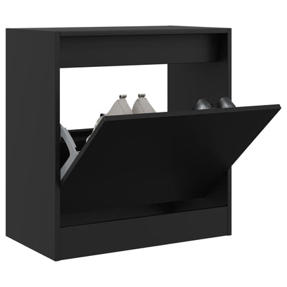 Scarpiera Nera In Legno Multistrato Nero