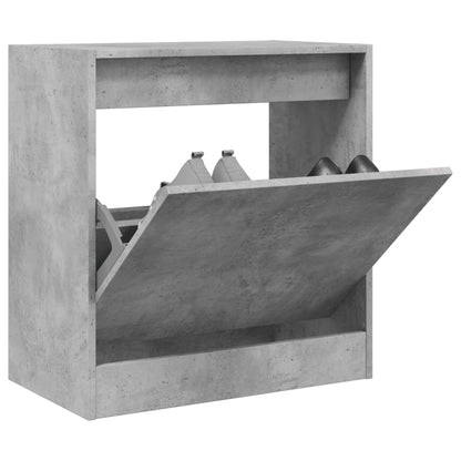 Scarpiera 60X21X163,5 Cm In Legno Multistrato Grigio Cemento