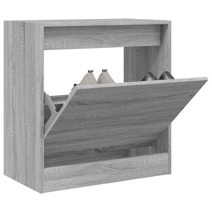 Scarpiera 60X34X96,5 Cm In Legno Multistrato Grigio Sonoma