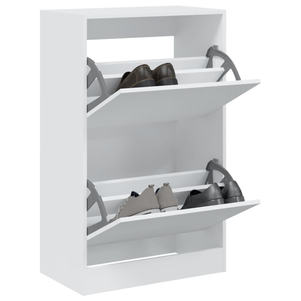 Scarpiera Bianca In Legno Multistrato Bianco