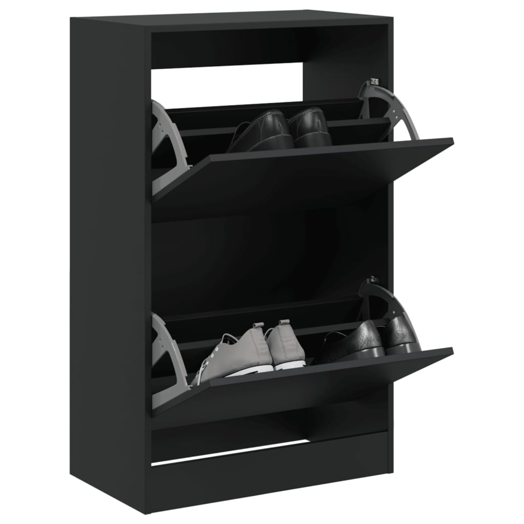 Scarpiera Nera In Legno Multistrato Nero