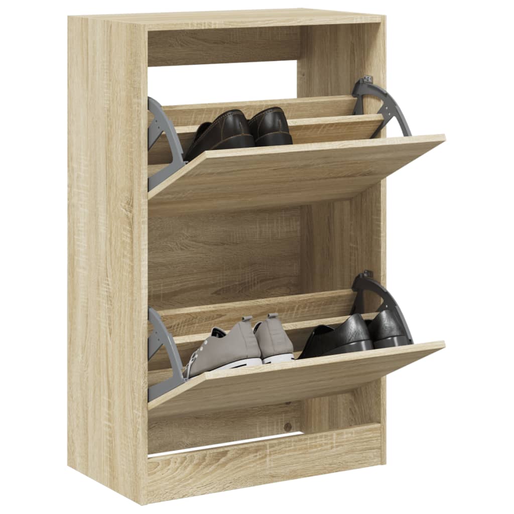 Scarpiera 80X21X87,5 Cm In Legno Multistrato Rovere Sonoma