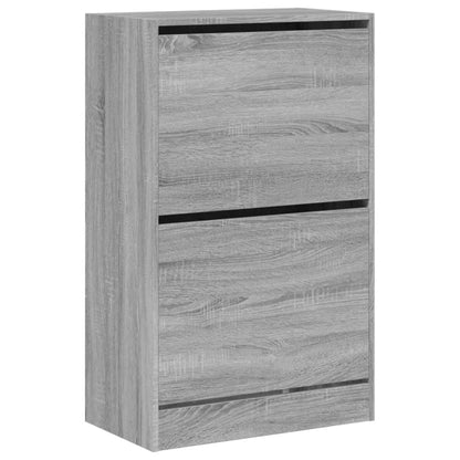 Scarpiera 60X34X96,5 Cm In Legno Multistrato Grigio Sonoma