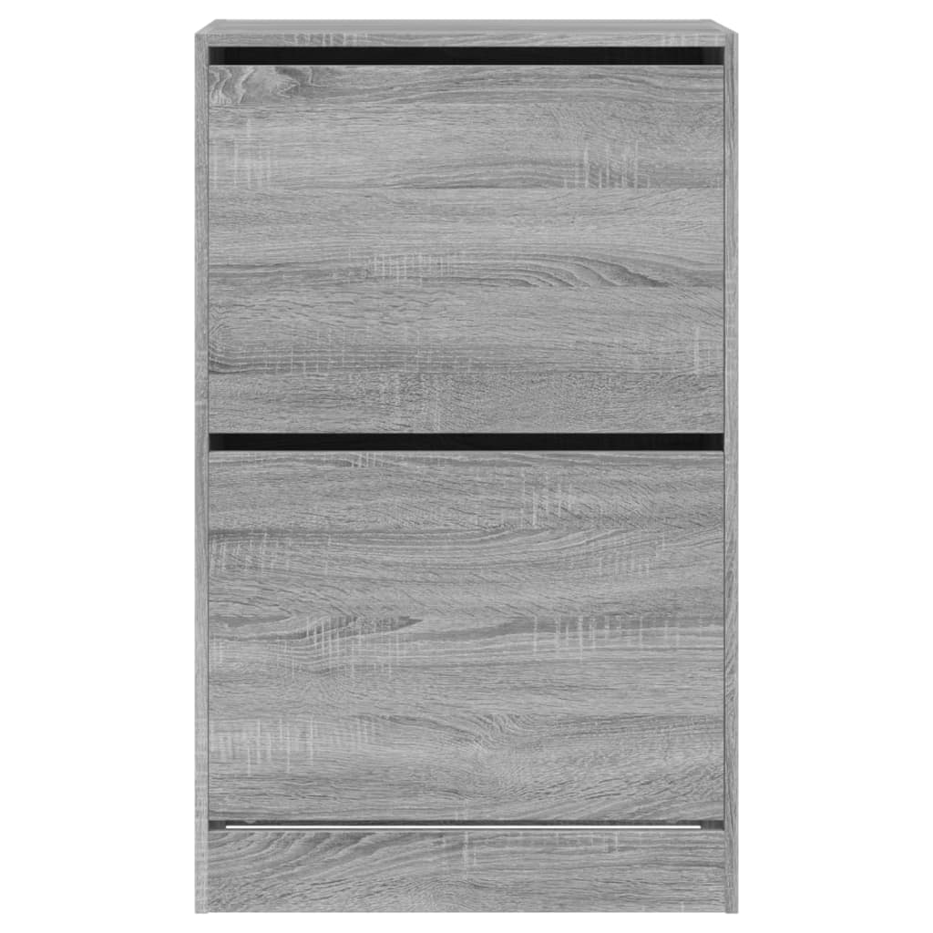 Scarpiera 60X34X96,5 Cm In Legno Multistrato Grigio Sonoma