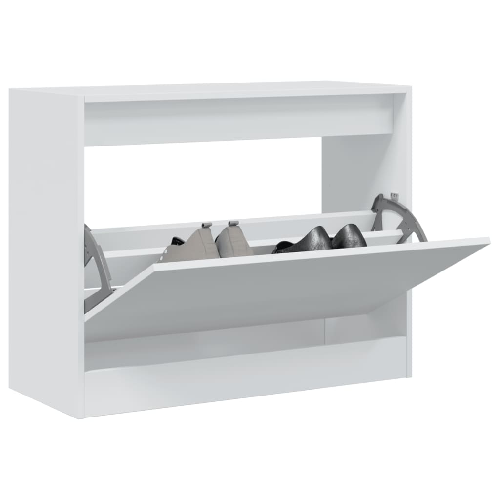 Scarpiera Bianca In Legno Multistrato Bianco