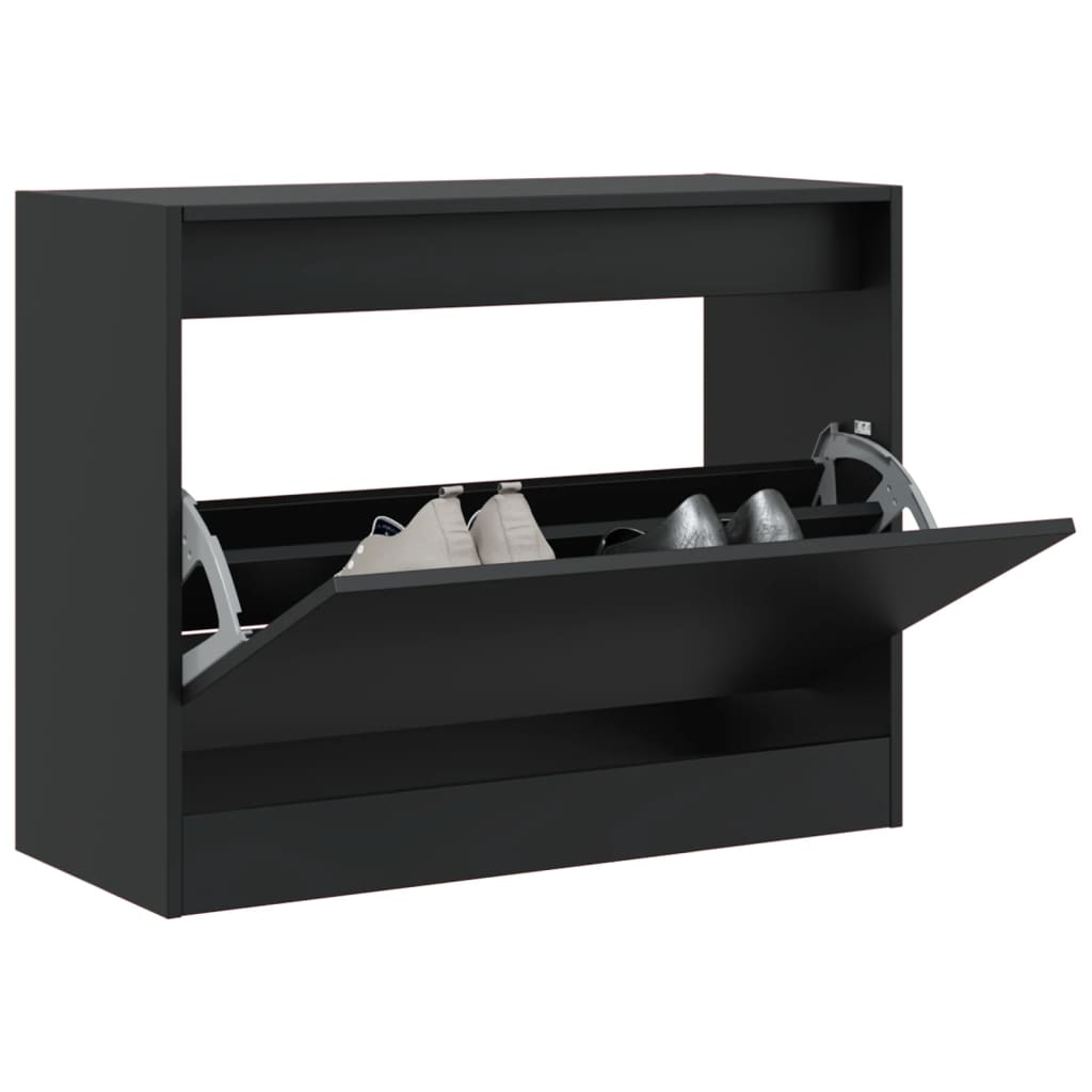 Scarpiera Nera In Legno Multistrato Nero