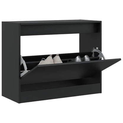 Scarpiera Nera In Legno Multistrato Nero