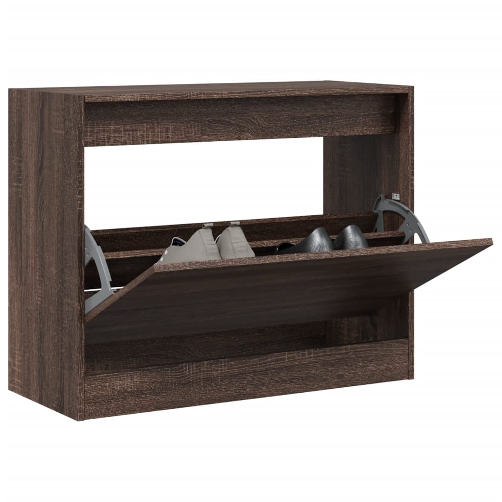 Scarpiera In Legno Multistrato Rovere Marrone