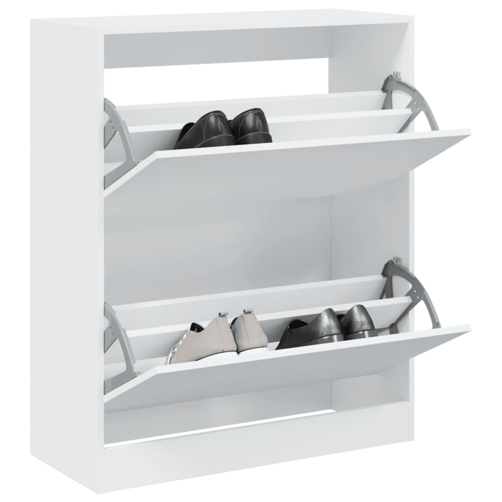 Scarpiera Bianca In Legno Multistrato Bianco