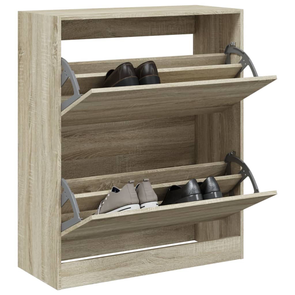 Scarpiera 80X21X87,5 Cm In Legno Multistrato Rovere Sonoma