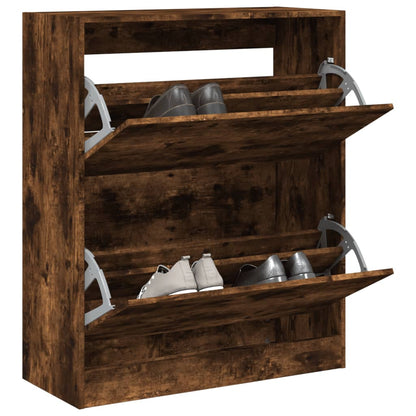 Scarpiera In Legno Multistrato Rovere Fumo