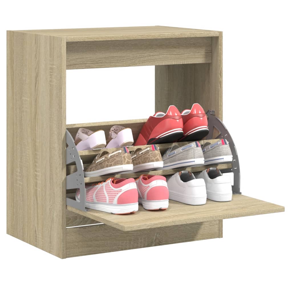 Scarpiera 80X21X87,5 Cm In Legno Multistrato Rovere Sonoma