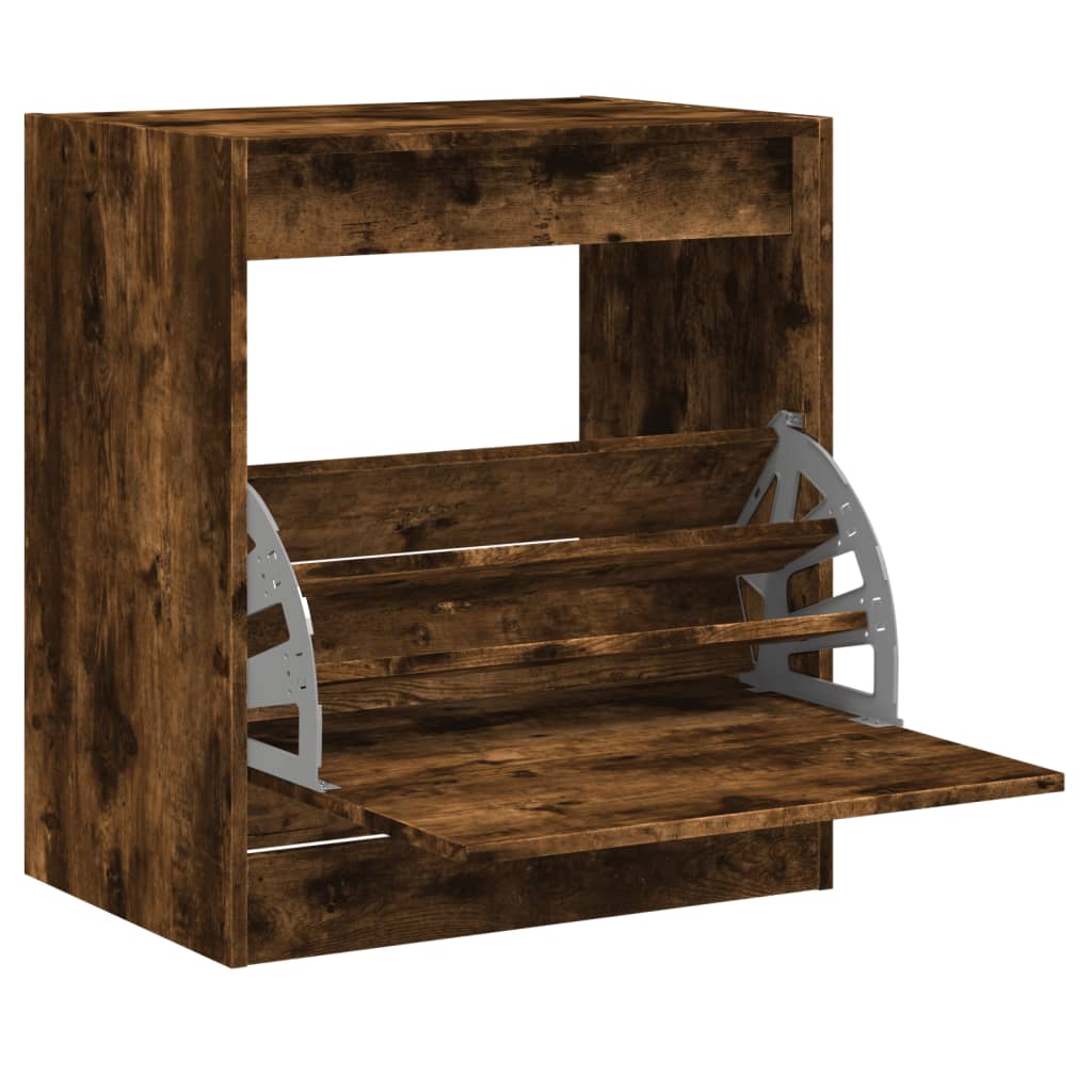 Scarpiera In Legno Multistrato Rovere Fumo