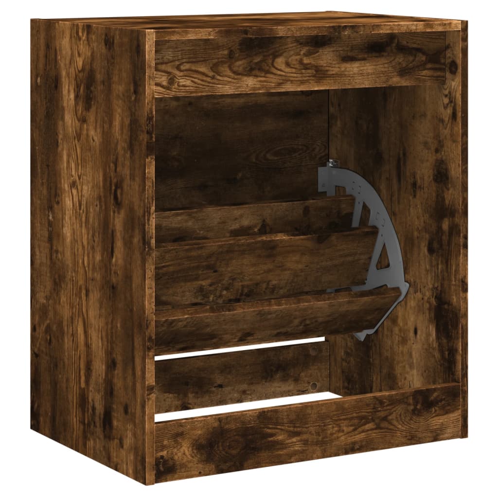 Scarpiera In Legno Multistrato Rovere Fumo