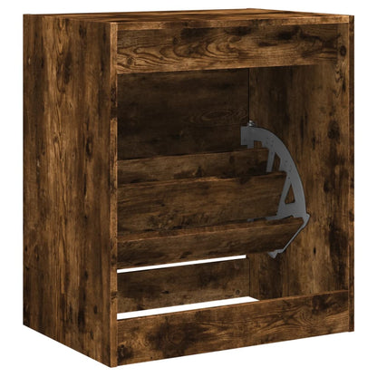 Scarpiera In Legno Multistrato Rovere Fumo
