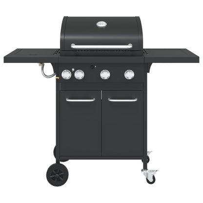 Griglia Barbecue A Gas Con 4 Bruciatori Nero In Acciaio