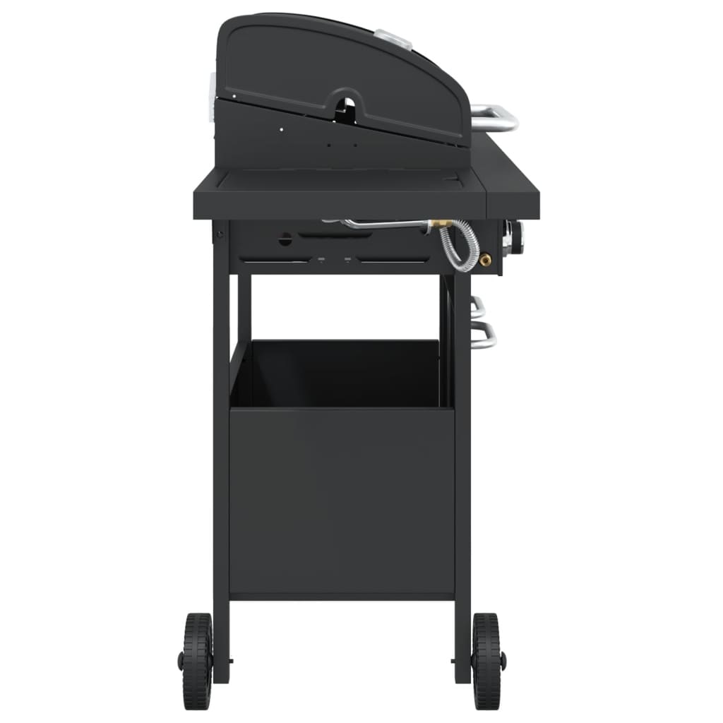Griglia Barbecue A Gas Con 4 Bruciatori Nero In Acciaio