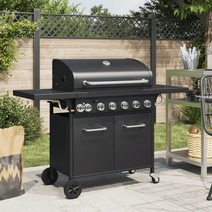 Griglia Barbecue A Gas Con 4 Bruciatori Nero In Acciaio