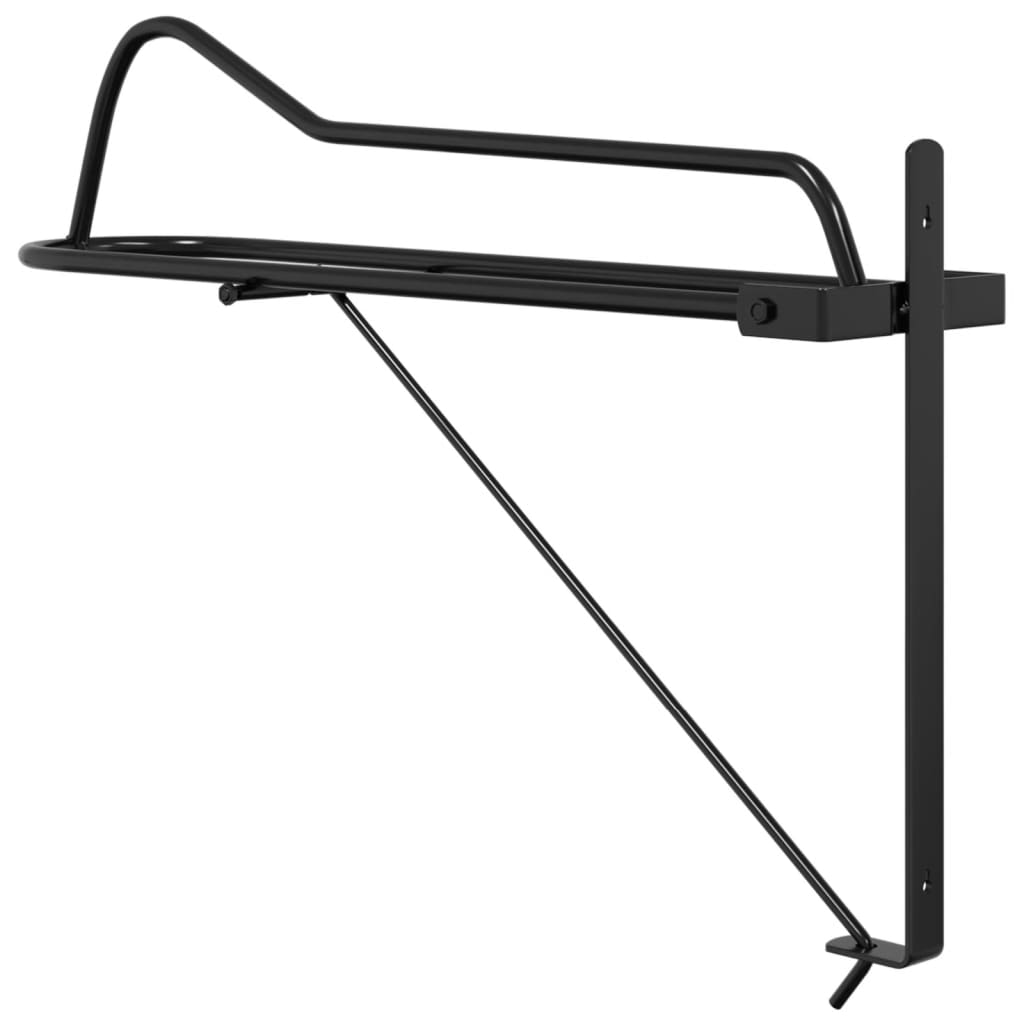 Portasella Da Parete Pieghevole Nero In Ferro Nero