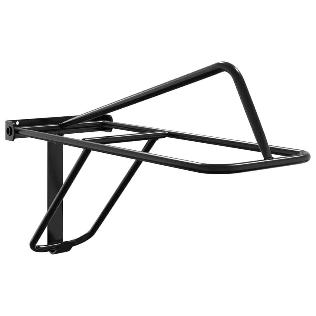 Portasella Da Parete Pieghevole Nero In Ferro Bianco