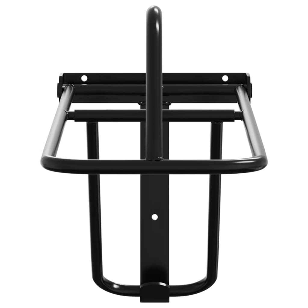Portasella Da Parete Pieghevole Nero In Ferro Bianco