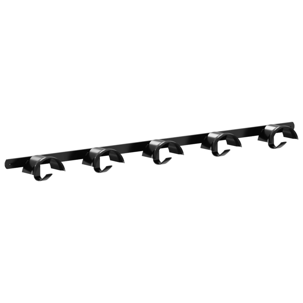 Supporto Briglie Per 5 Briglie Con 5 Ganci Nero In Ferro Nero