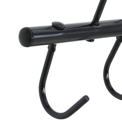 Supporto Briglie Con 6 Ganci Girevoli Nero In Acciaio