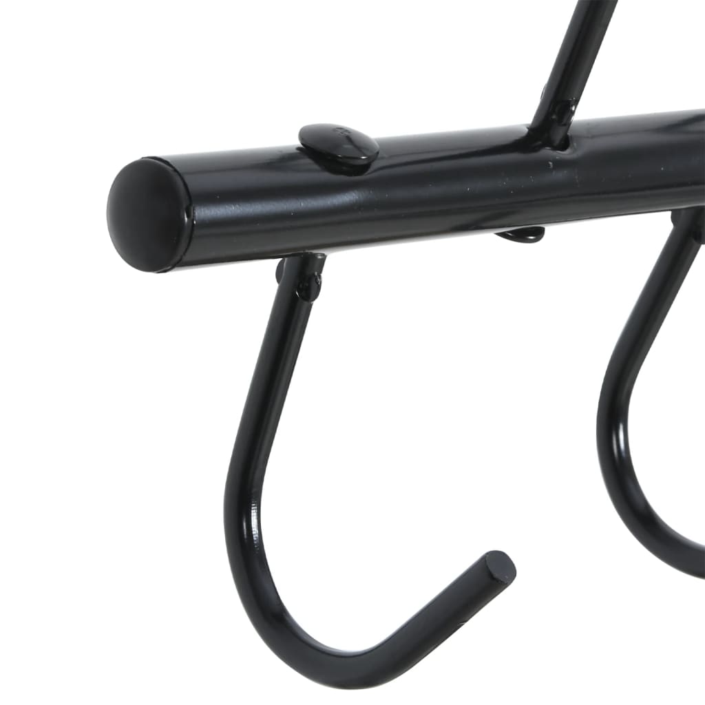 Supporto Briglie Con 9 Ganci Girevoli Nero In Acciaio
