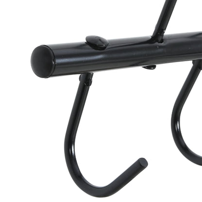 Supporto Briglie Con 9 Ganci Girevoli Nero In Acciaio