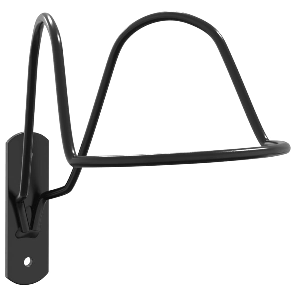 Porta Casco Equitazione A Parete Nero In Acciaio