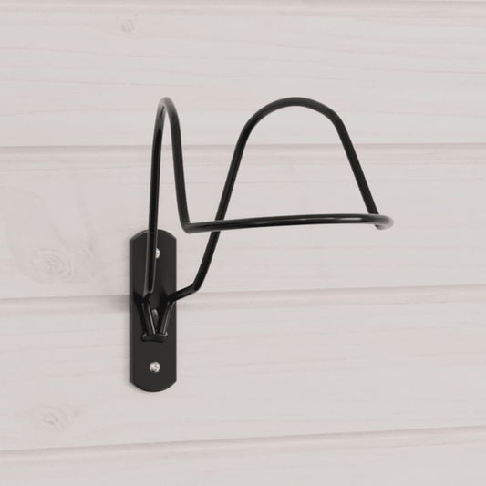 Porta Casco Equitazione A Parete Nero In Acciaio