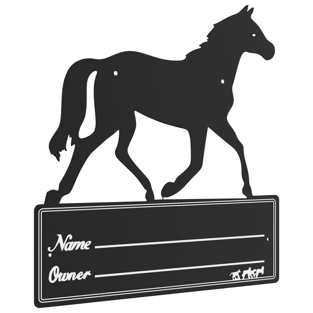 Targhetta Per Scuderia Nera In Acciaio