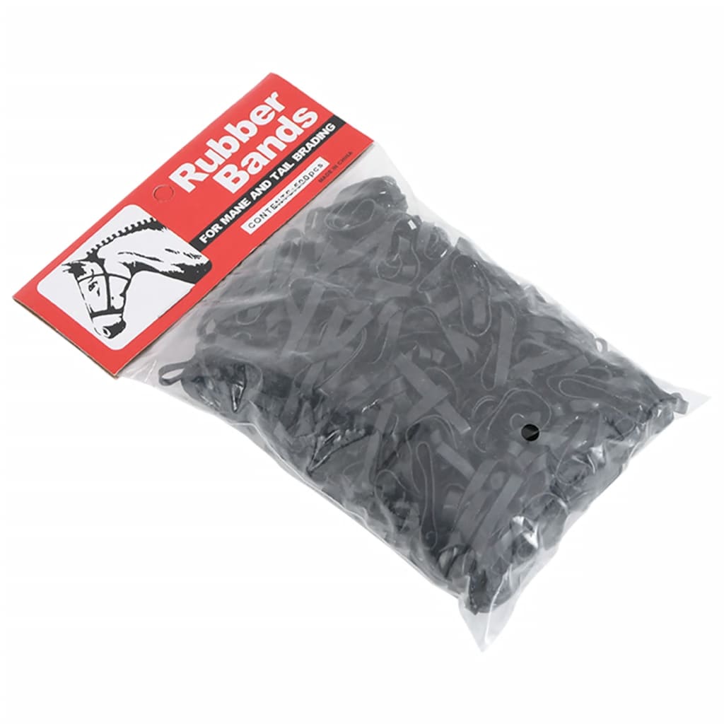 Elastici Per Trecce Cavallo 500 Pz Neri In Silicone