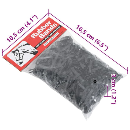 Elastici Per Trecce Cavallo 500 Pz Neri In Silicone