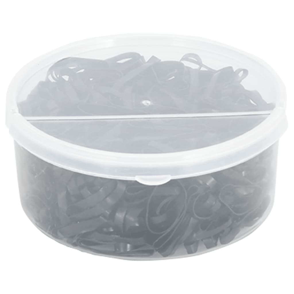 Elastici Per Trecce Cavallo 500 Pz Neri In Silicone