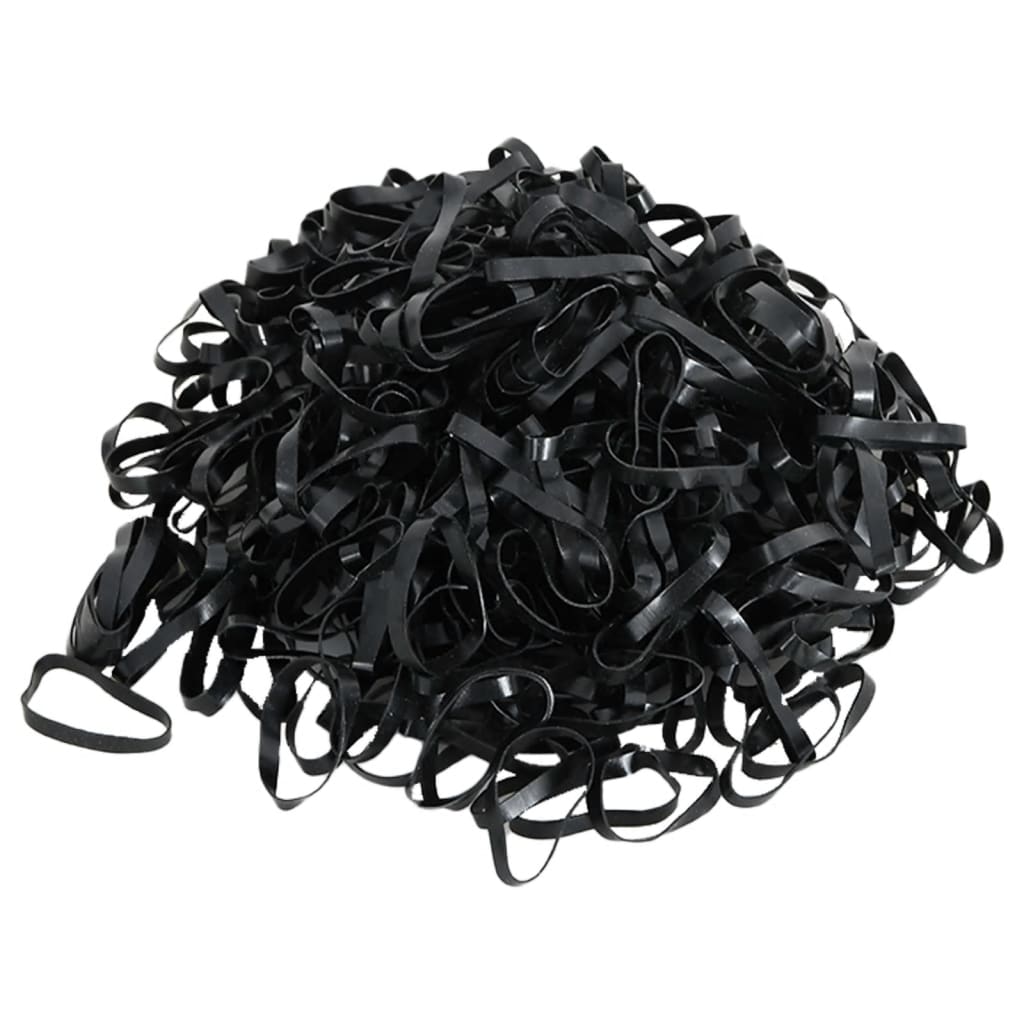 Elastici Per Trecce Cavallo 500 Pz Neri In Silicone
