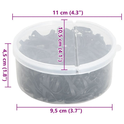 Elastici Per Trecce Cavallo 500 Pz Neri In Silicone